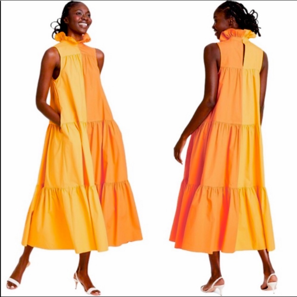 Christopher John Rogers Orange Maxi Dress